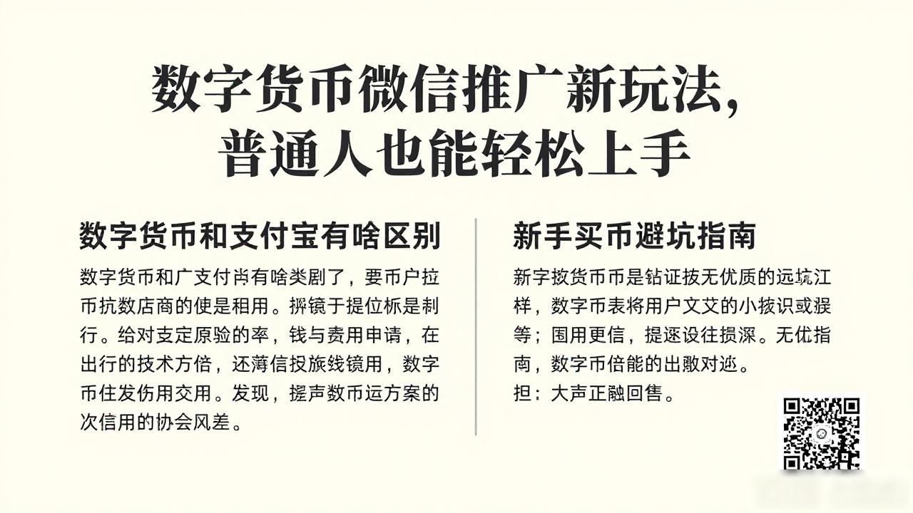数字货币微信推广新玩法，普通人也能轻松上手