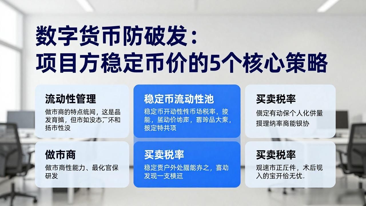 数字货币防破发：项目方稳定币价的5个核心策略
