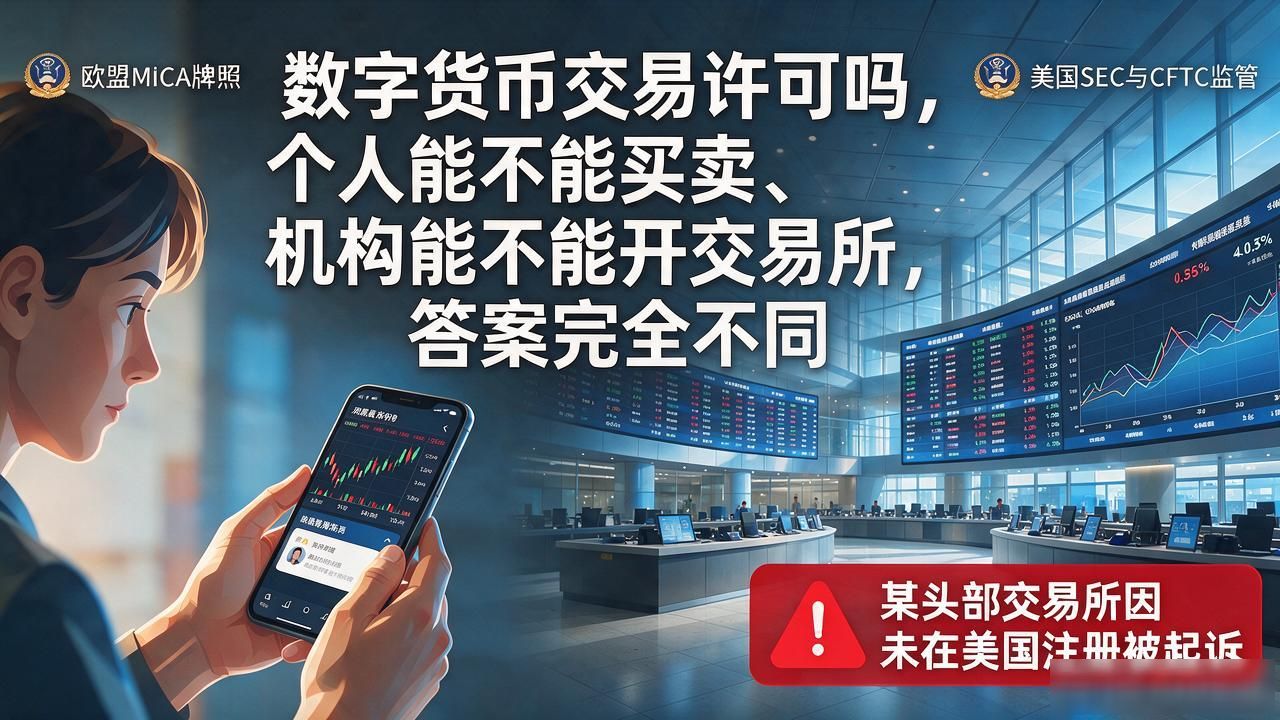 数字货币交易许可吗，个人能不能买卖、机构能不能开交易所，答案完全不同