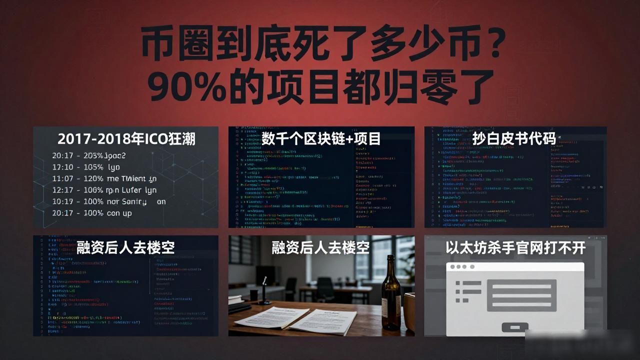 币圈到底死了多少币？90%的项目都归零了