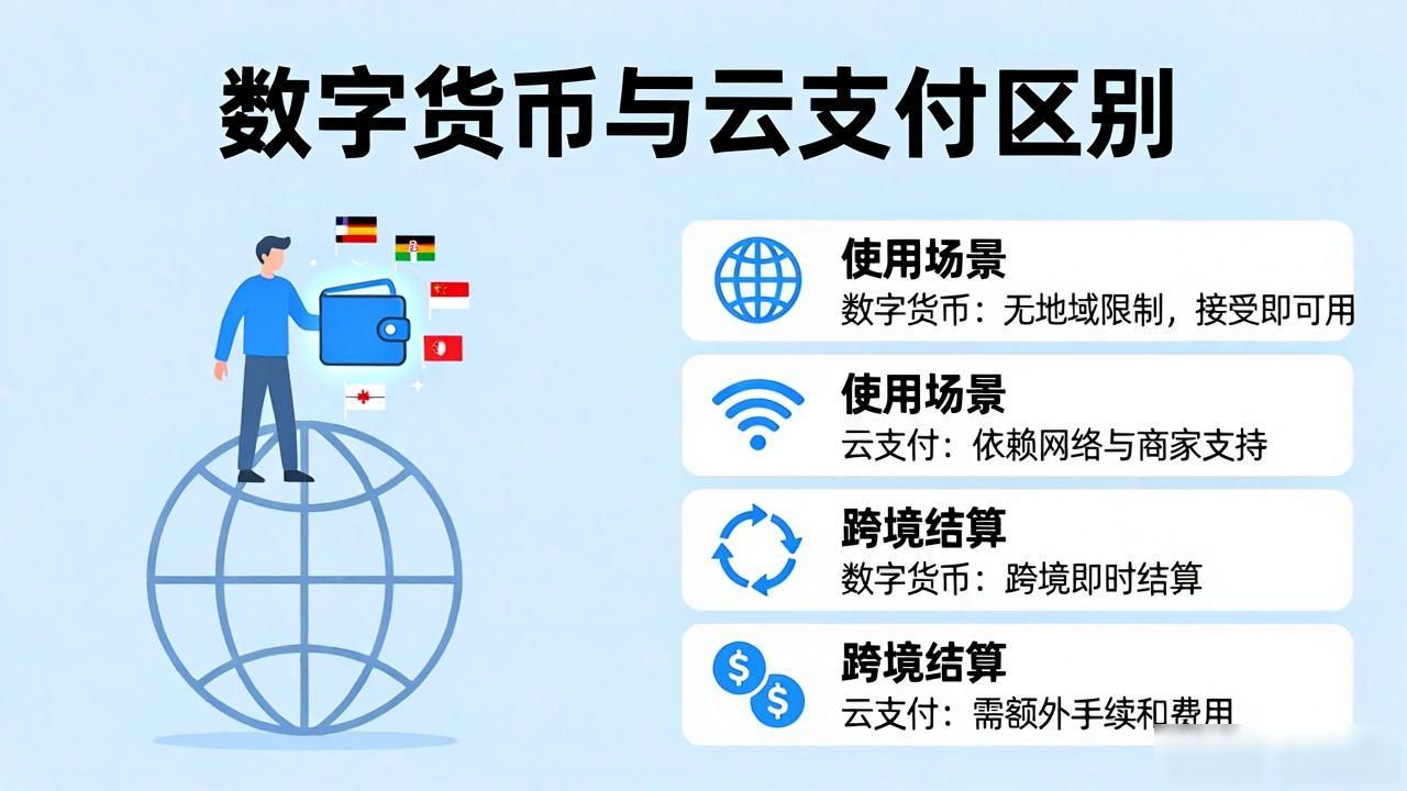 数字货币和云支付区别是什么？一文讲清楚