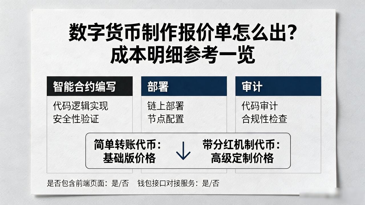 数字货币制作报价单怎么出？成本明细参考一览