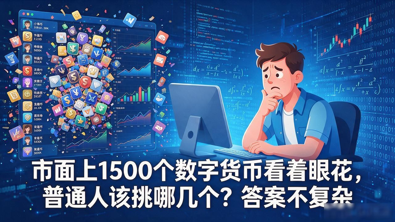 市面上1500个数字货币看着眼花，普通人该挑哪几个？答案不复杂
