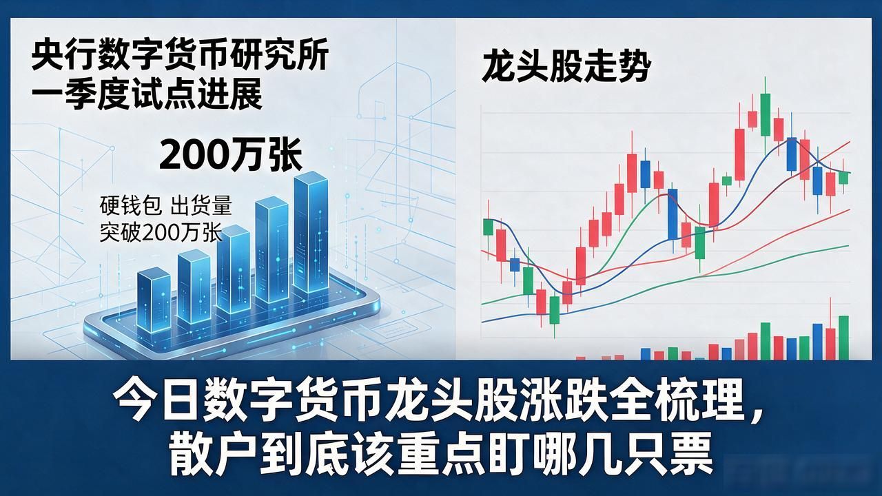 今日数字货币龙头股涨跌全梳理,散户到底该重点盯哪几只票