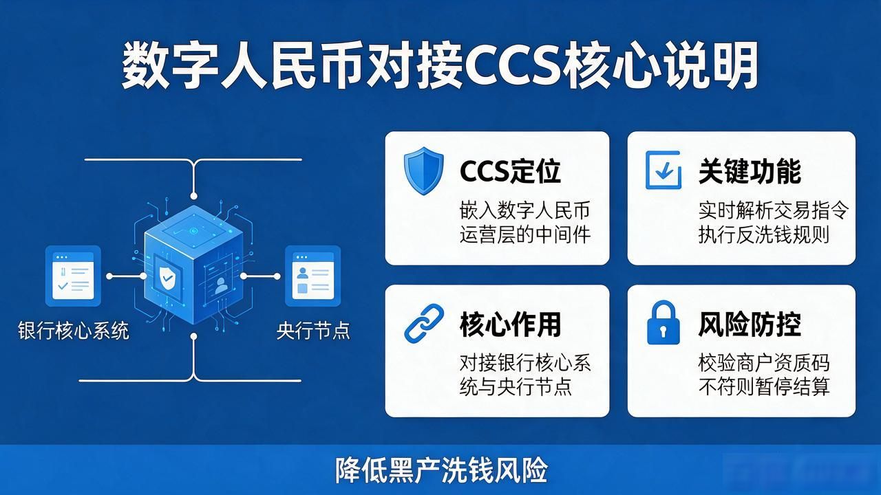 中国人民银行数字货币对接CCS 作用及核心功能全说明