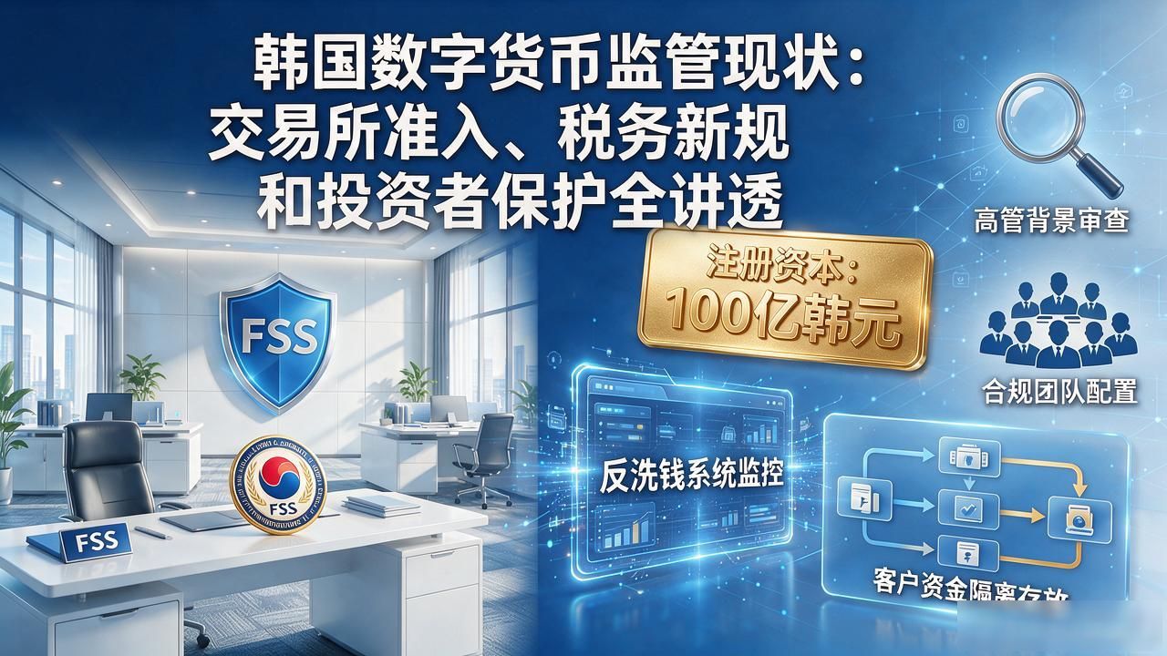韩国数字货币监管现状：交易所准入、税务新规和投资者保护全讲透