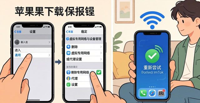 imToken苹果下载报错？三招解决错误代码