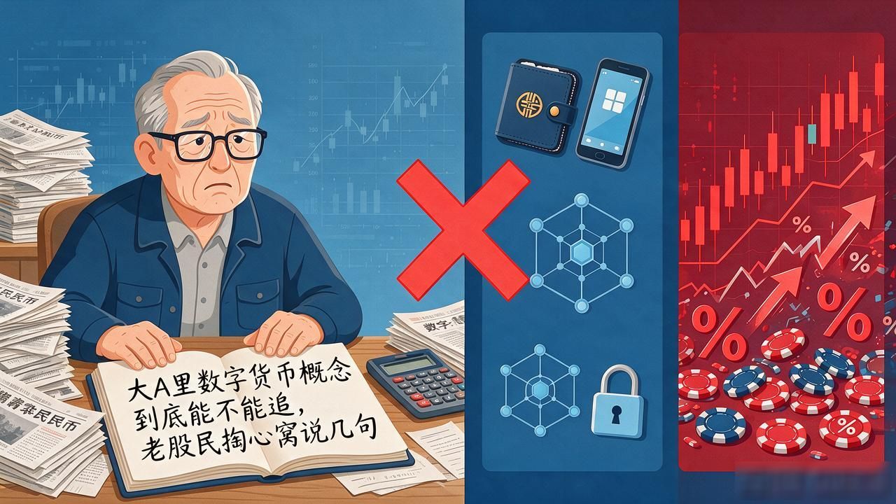 大A里数字货币概念到底能不能追，老股民掏心窝说几句