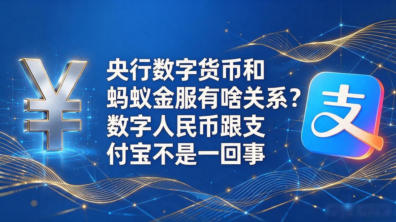 央行数字货币和蚂蚁金服有啥关系？数字人民币跟支付宝不是一回事