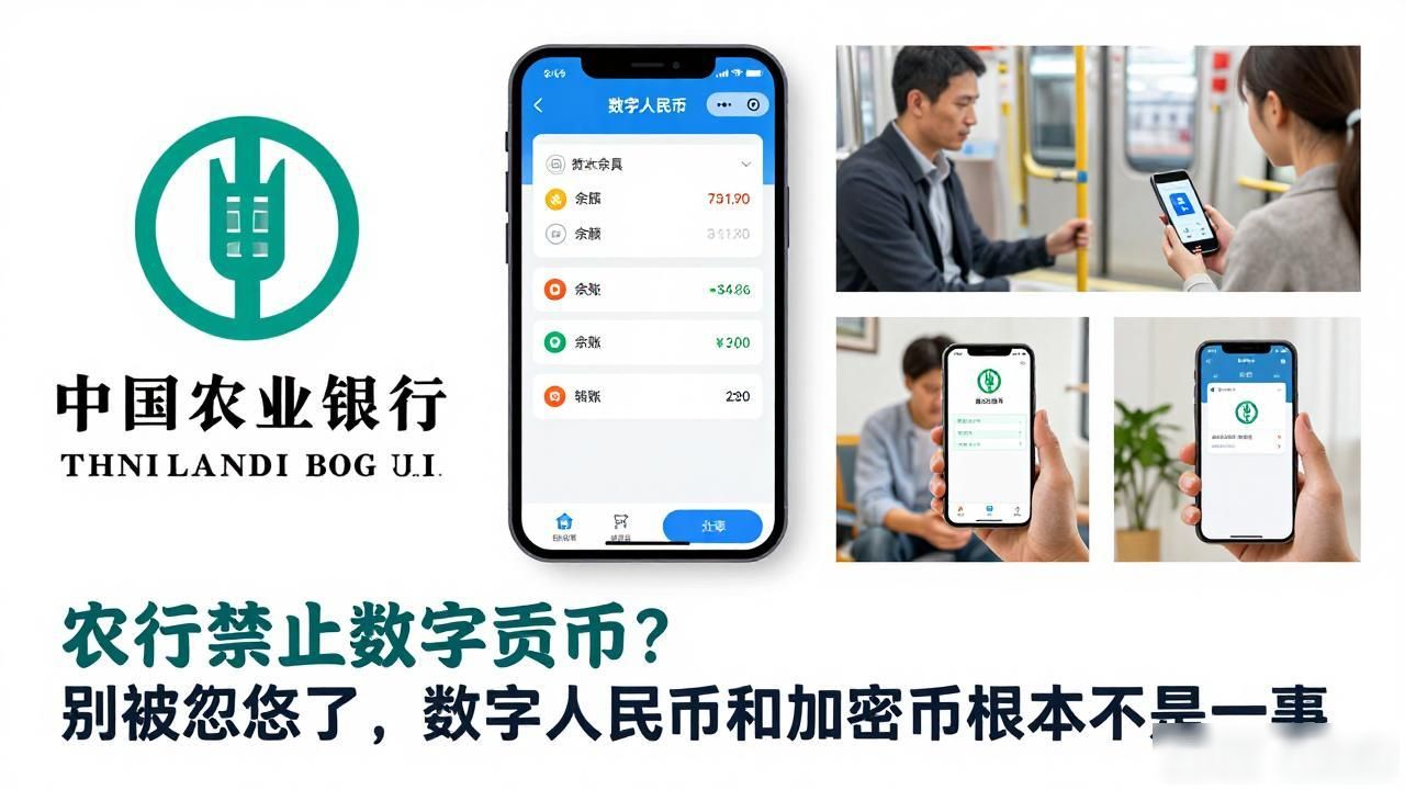 农行禁止数字货币！别被忽悠了，数字人民币和加密币根本不是一回事