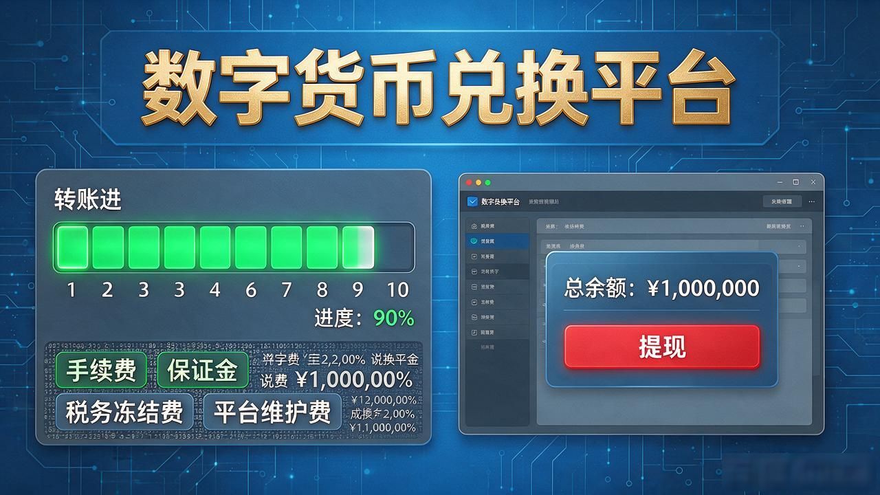 数字货币兑现骗局 一打钱就拉黑 让你先转钱才能提的十有八九是假的