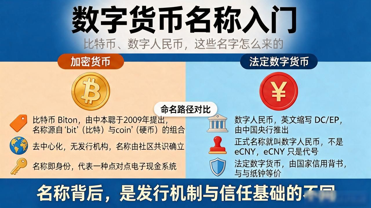 数字货币名称入门：比特币、数字人民币，这些名字怎么来的