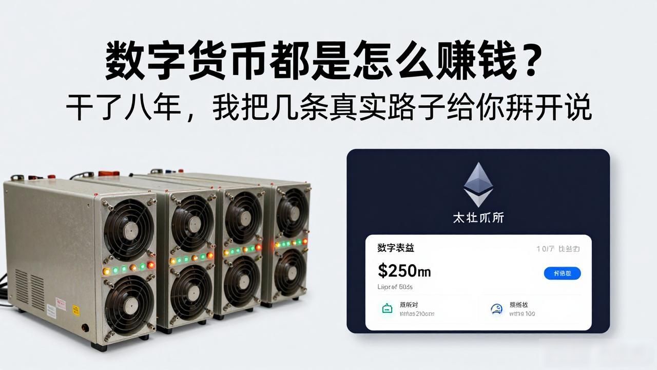 数字货币都是怎么赚钱？干了八年，我把几条真实路子给你掰开说
