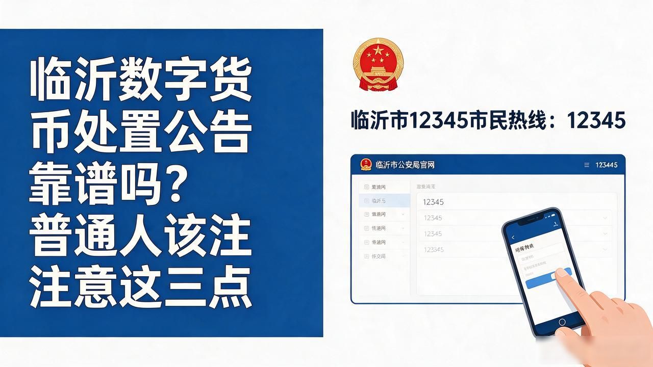 临沂数字货币处置公告靠谱吗？普通人该注意这三点