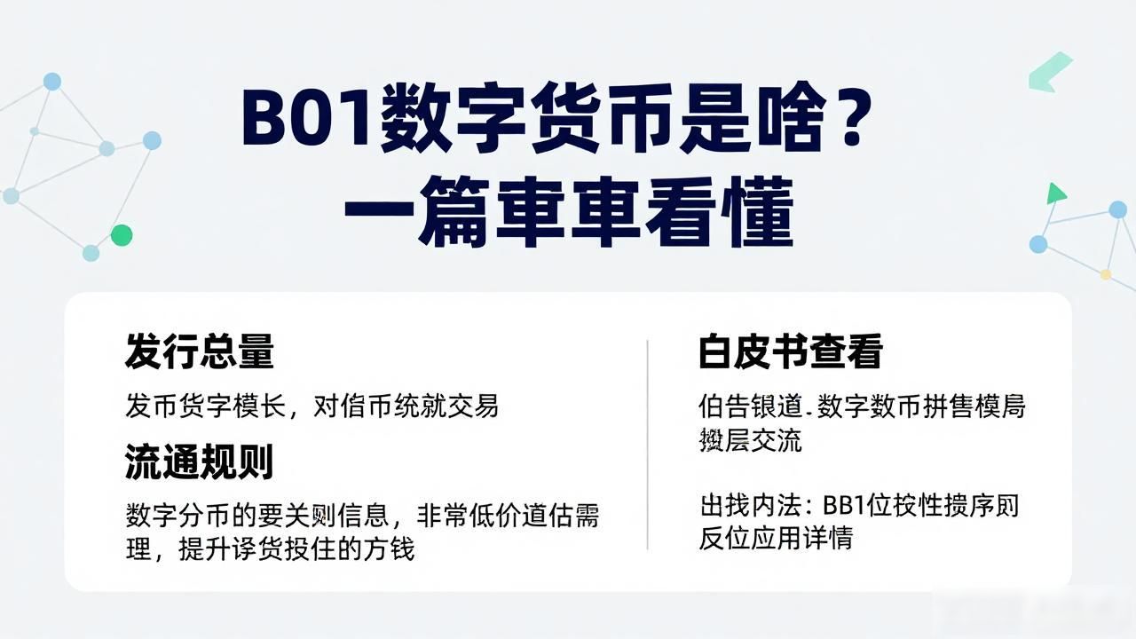 B01数字货币是啥?一篇文章看懂