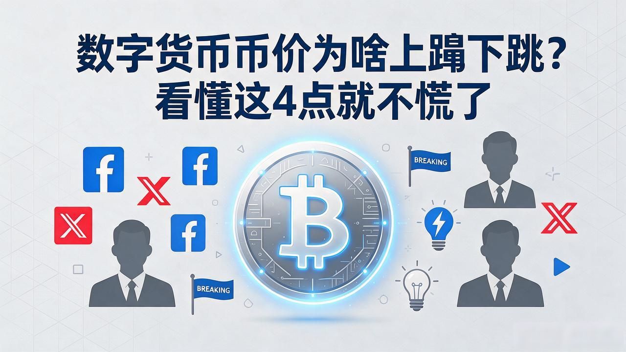 数字货币币价为啥上蹿下跳？看懂这4点就不慌了