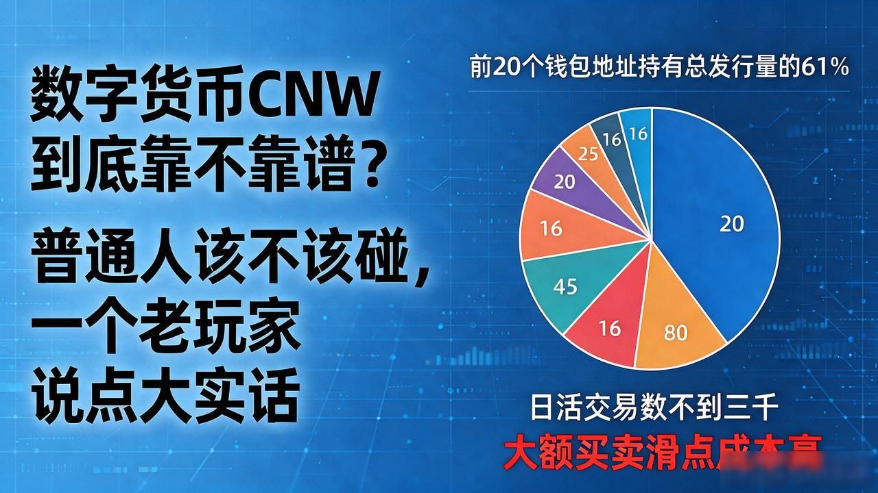 数字货币CNW到底靠不靠谱？普通人该不该碰，一个老玩家说点大实话